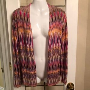 Multicolor Open-Front Women's Sweater